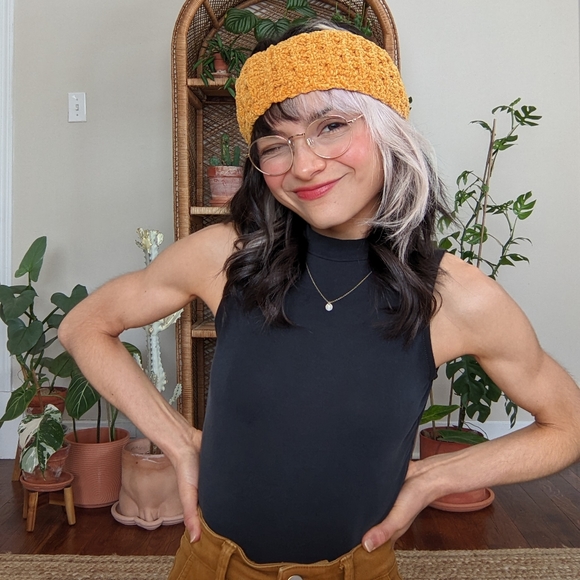 Handmade Accessories - Handmade Yellow Knitted Headband